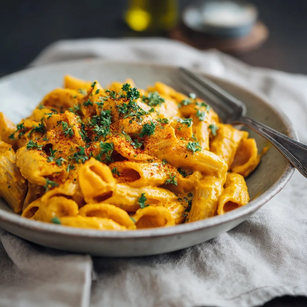 Slow Cooker Vegan Pumpkin Pasta – Creamy & Plant-Based Comfort 1