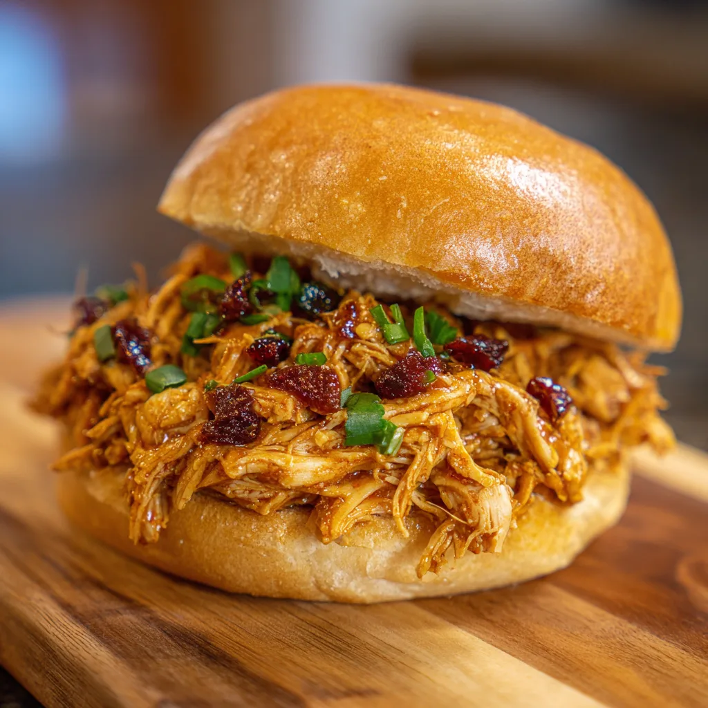 Spicy Crockpot Chicken Filling (Perfect for Sandwiches!) 2