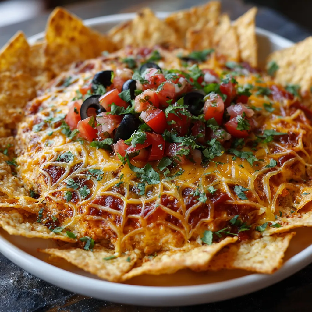 Spiderweb Taco Dip – Spooky No-Bake Halloween Party Appetizer 2