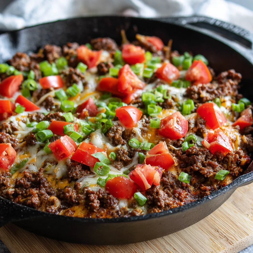 The Ultimate No-Bake Air Fryer Ground Beef Skillet A Flavorful & Convenient Meal 1
