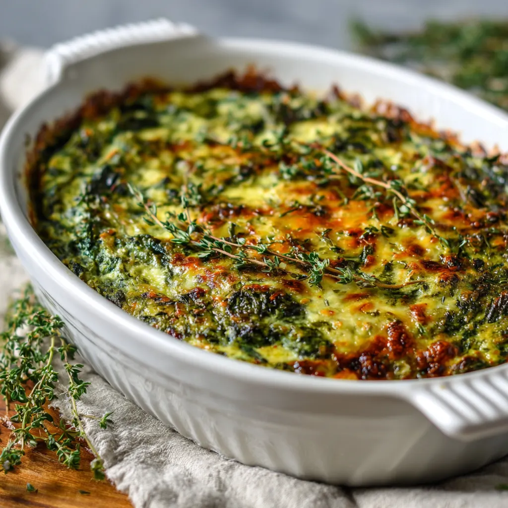 Low Carb Spinach Bake Easy & Healthy