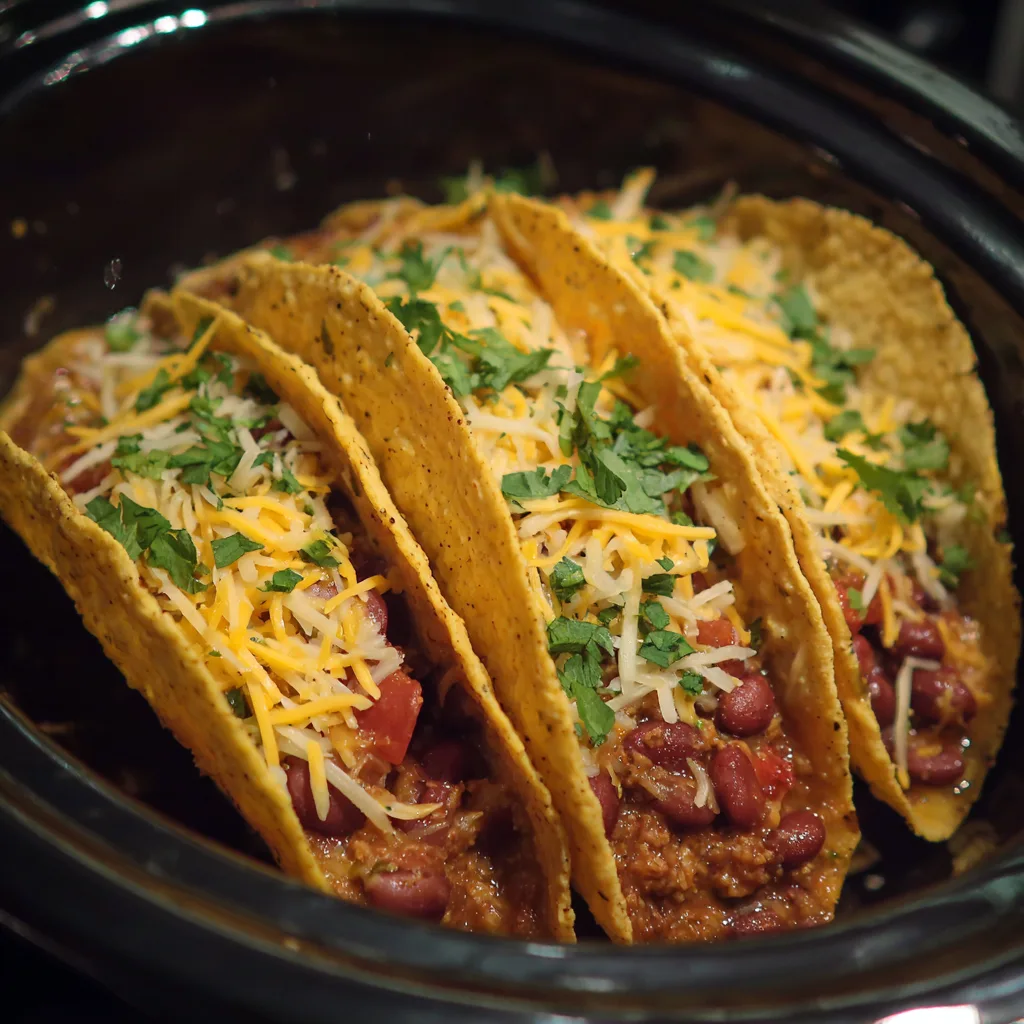 Dump and Go Crockpot Beans Tacos