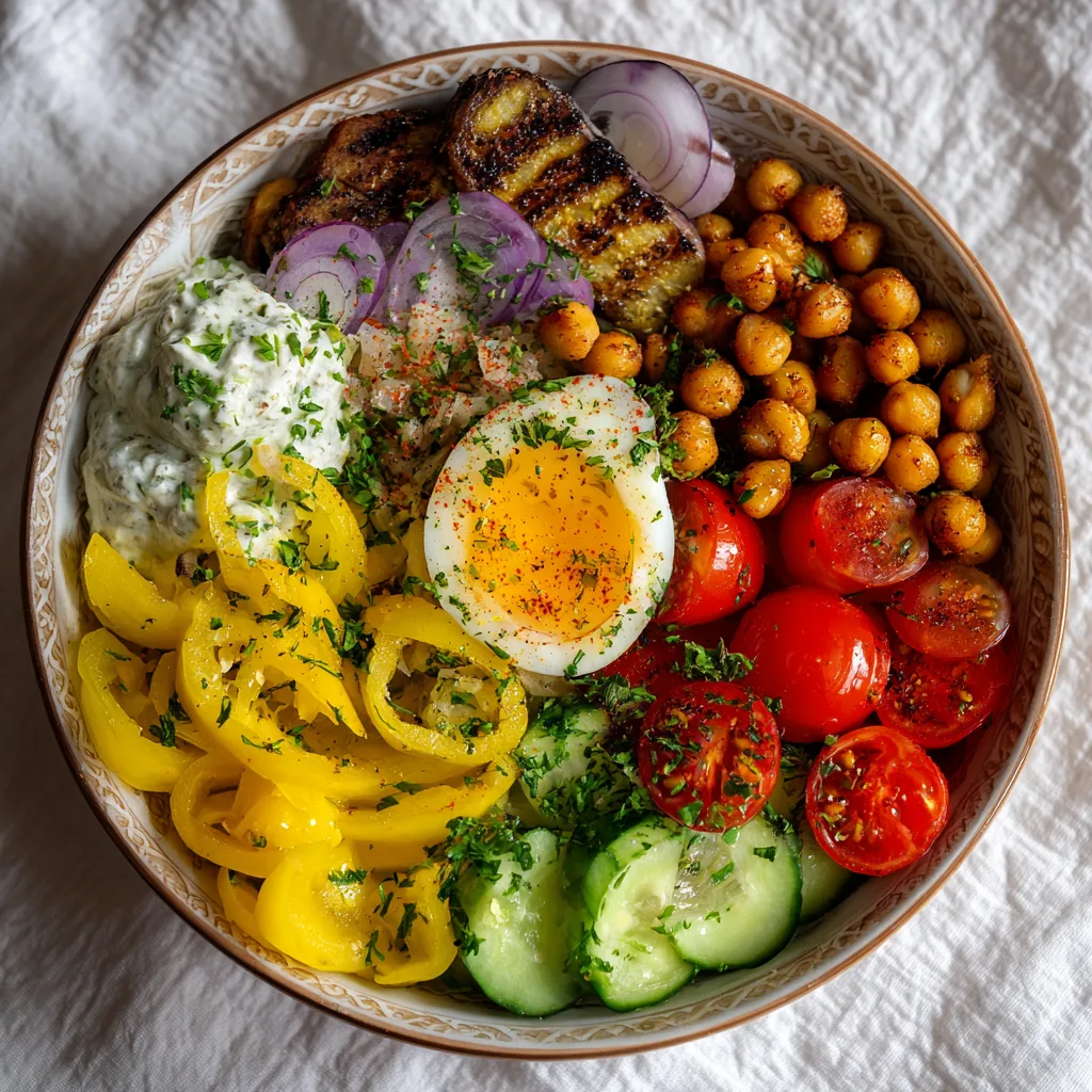 Easy Mediterranean Chickpeas Bowl