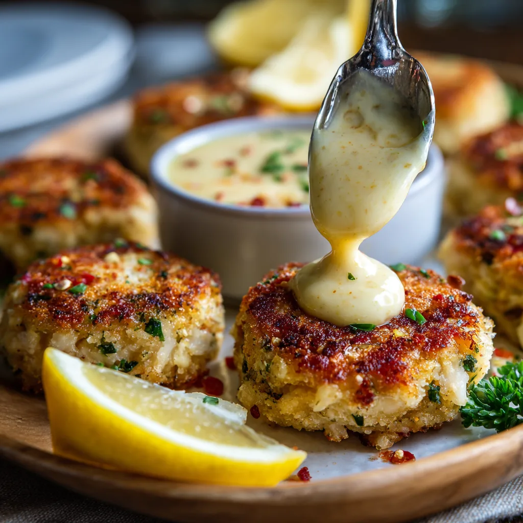 Mini Crab Cakes with Lemon Aioli for Thanksgiving
