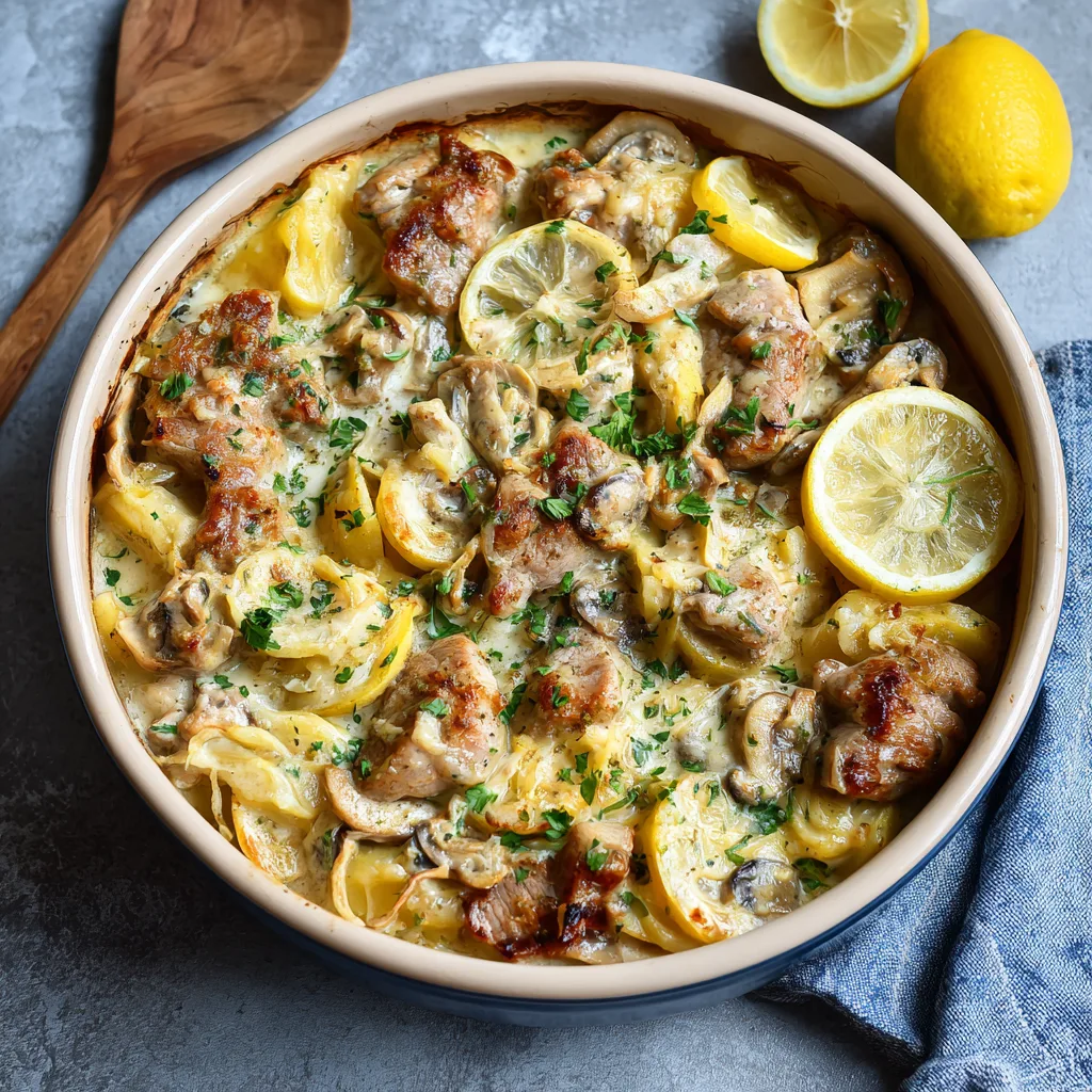 No Bake Lemon Pork Casserole