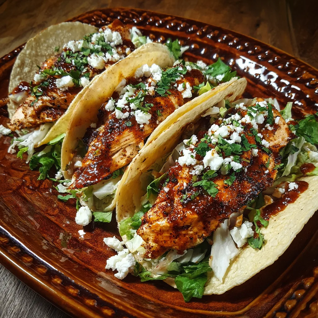 Spicy Glazed Chicken Breast Tacos