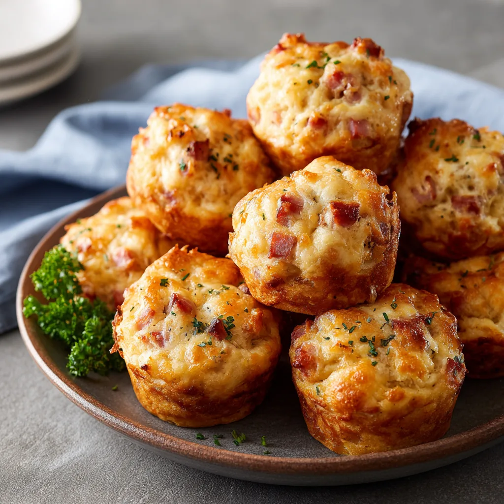 Ham & Cheese Mini Muffins – Savory, Cheesy & Bite-Sized