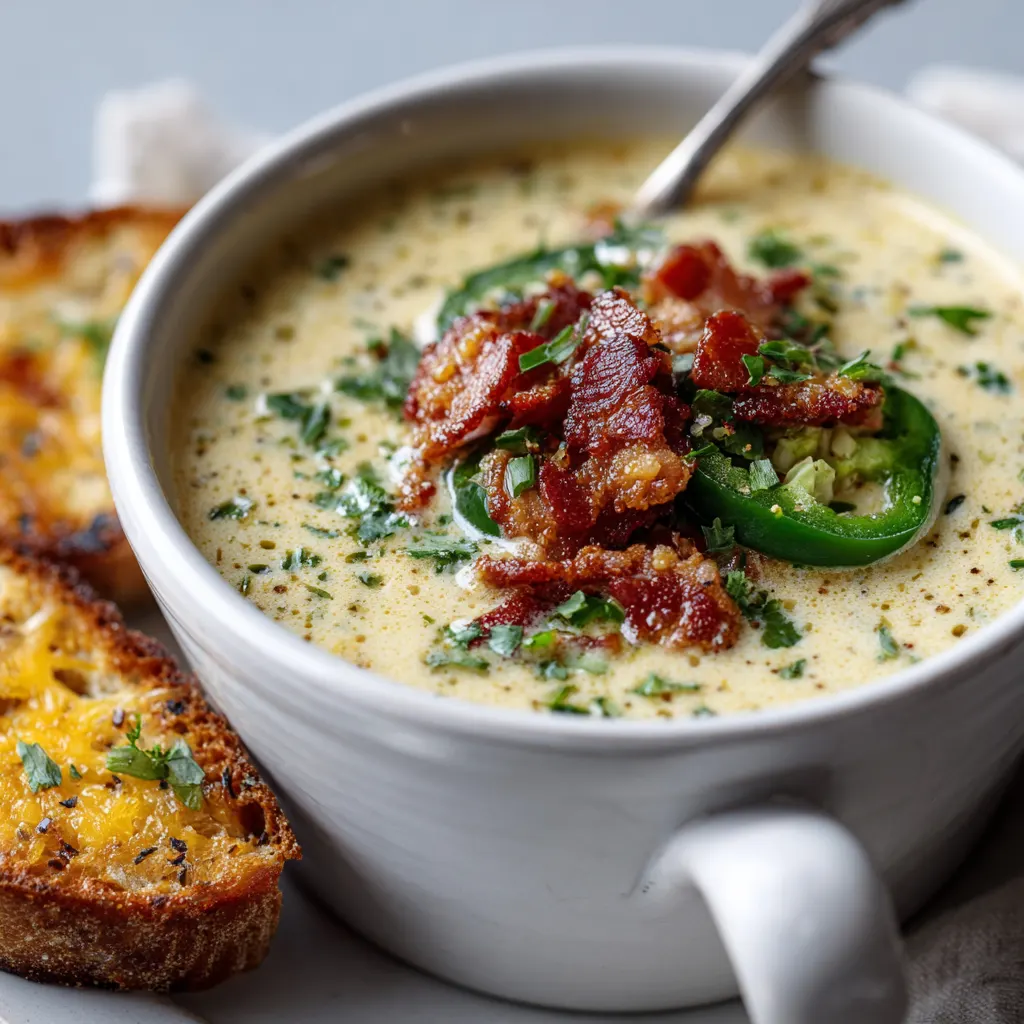 Bacon Jalapeño Popper Soup – Creamy, Cheesy & Bold!