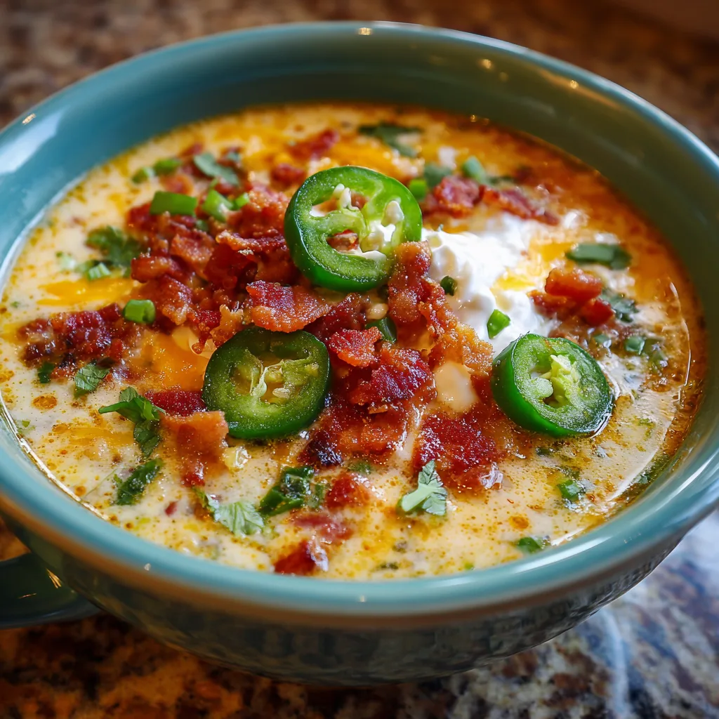 Bacon Jalapeño Popper Soup – Creamy, Cheesy & Bold!