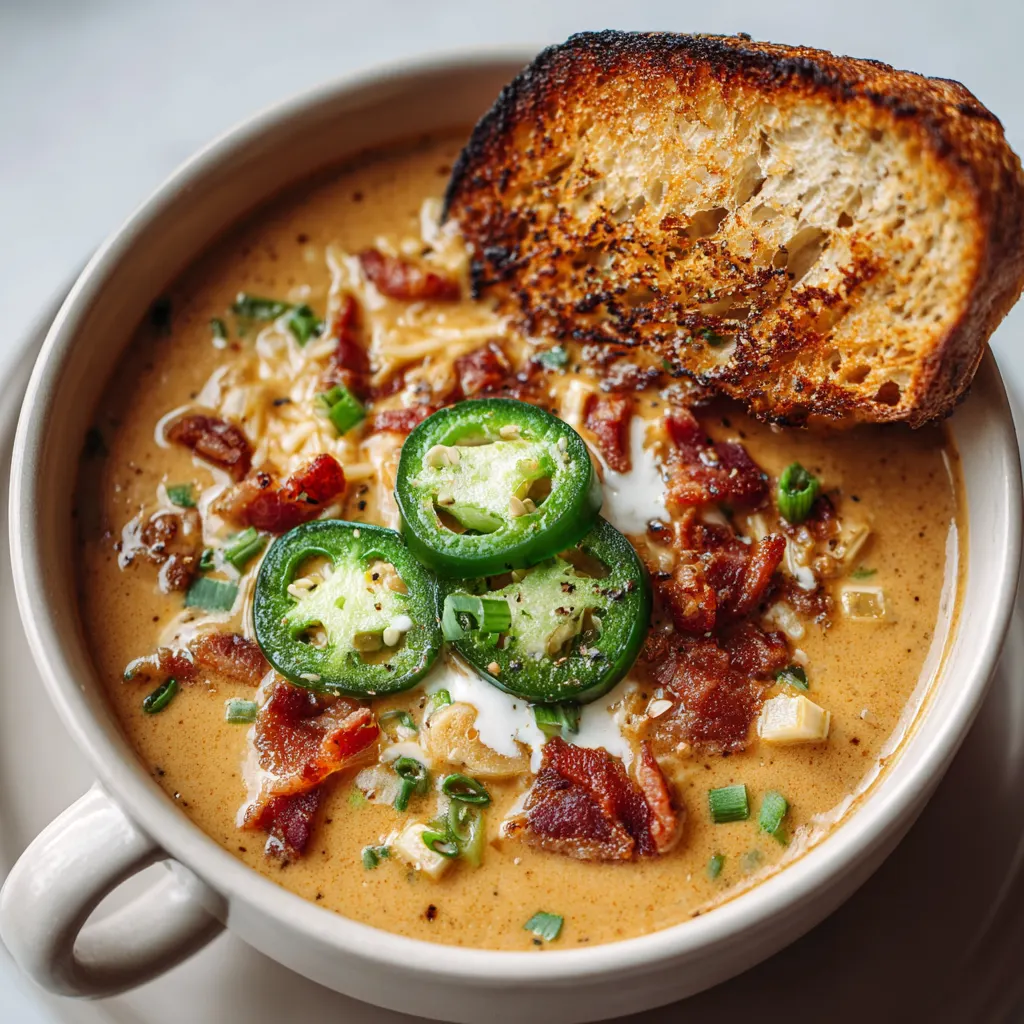 Bacon Jalapeño Popper Soup – Creamy, Cheesy & Bold!