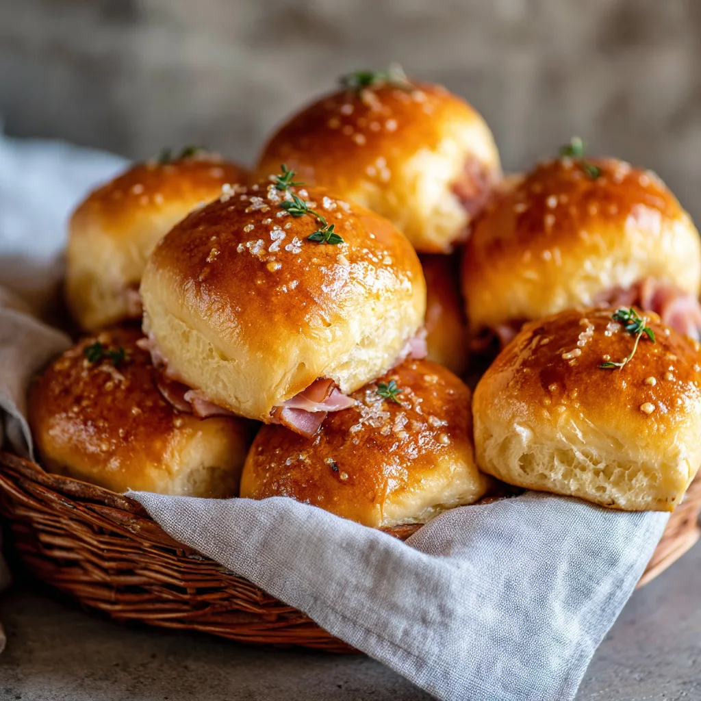 Brown Sugar Ham Dinner Rolls – Soft, Sweet & Buttery