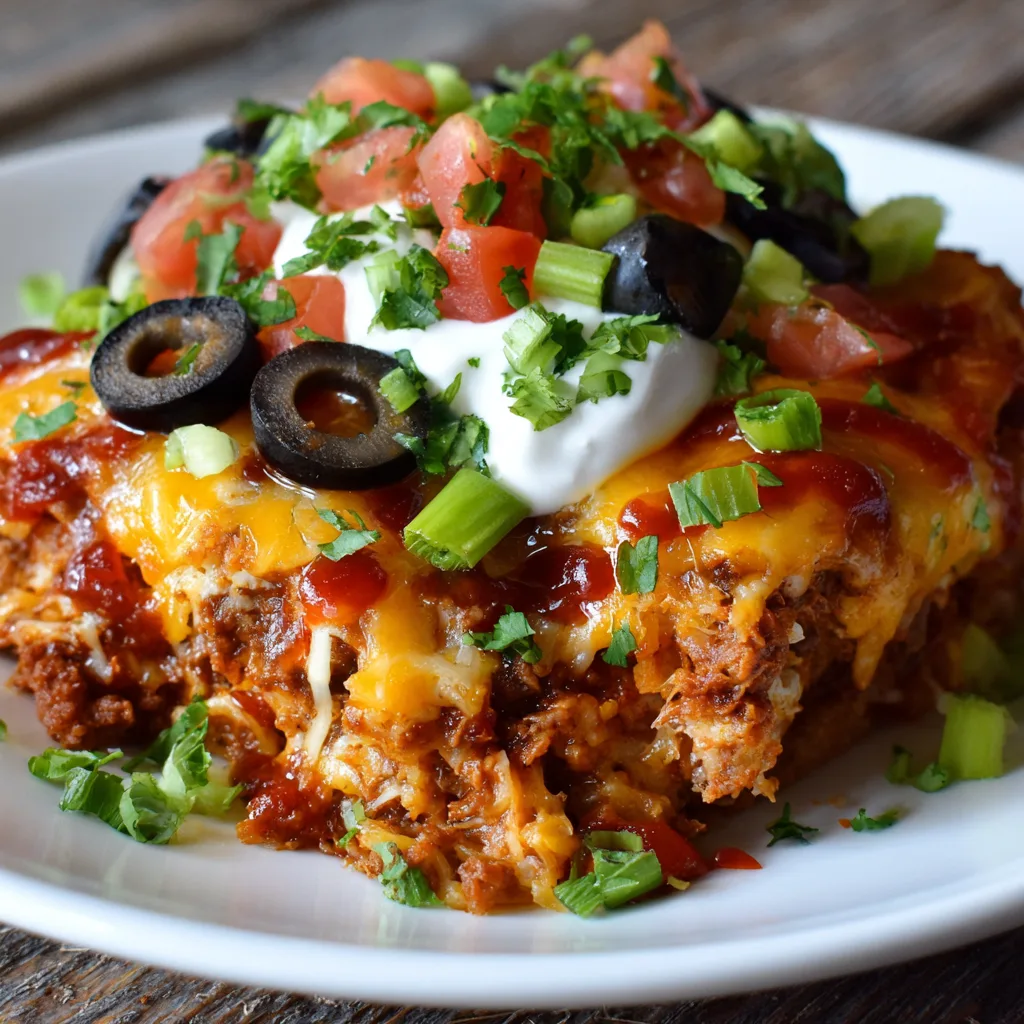 Cheesy Crockpot Enchilada Bake