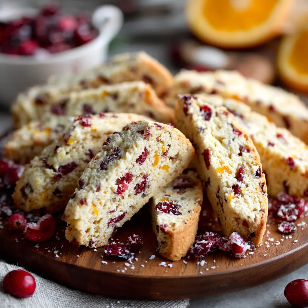 Christmas Cranberry Orange Biscotti