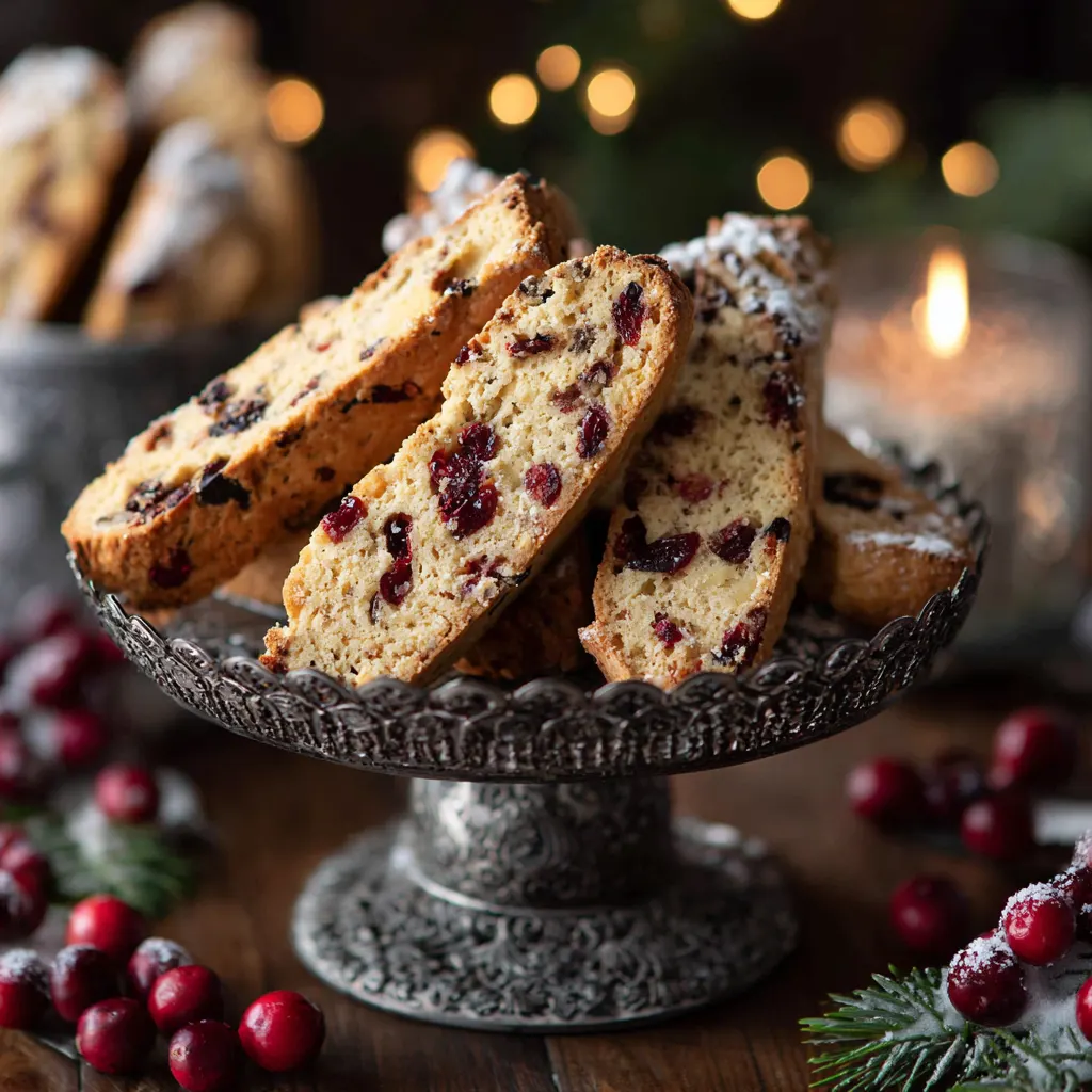 Christmas Cranberry Orange Biscotti