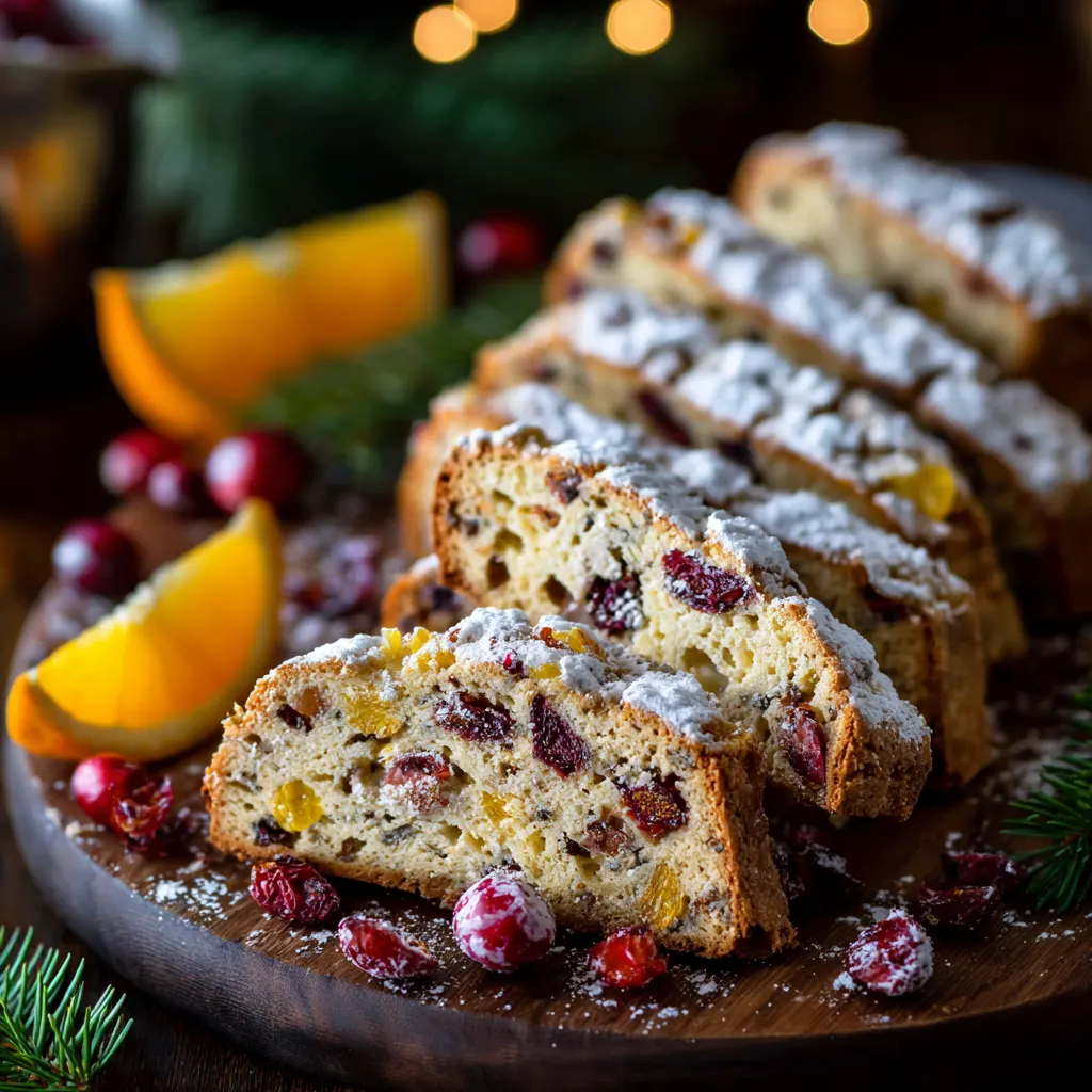 Christmas Cranberry Orange Biscotti