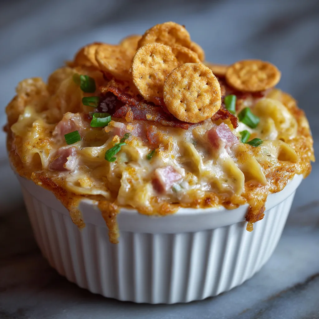 Christmas Ham Mac & Cheese with Ritz – Creamy, Crunchy & Festive!
