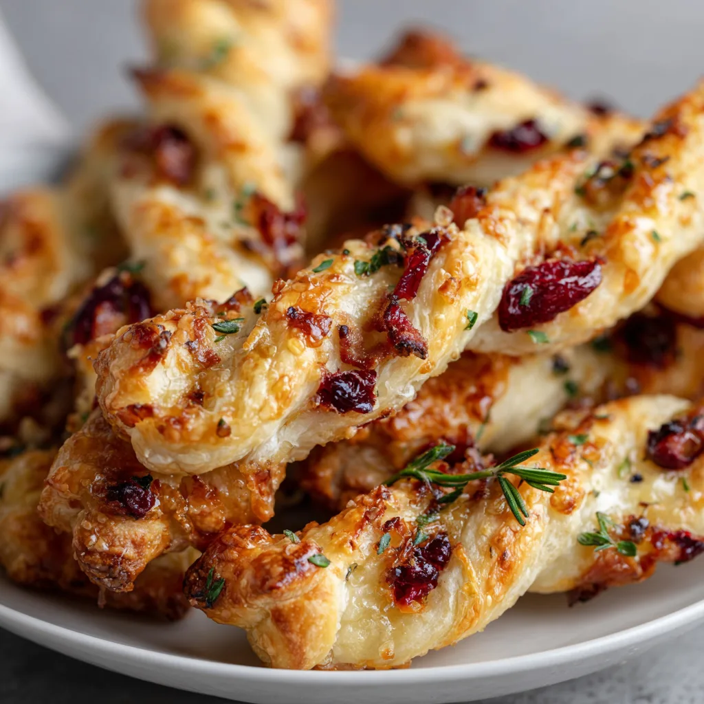 Cranberry Brie Bacon Puff Pastry Twists – Flaky & Irresistible
