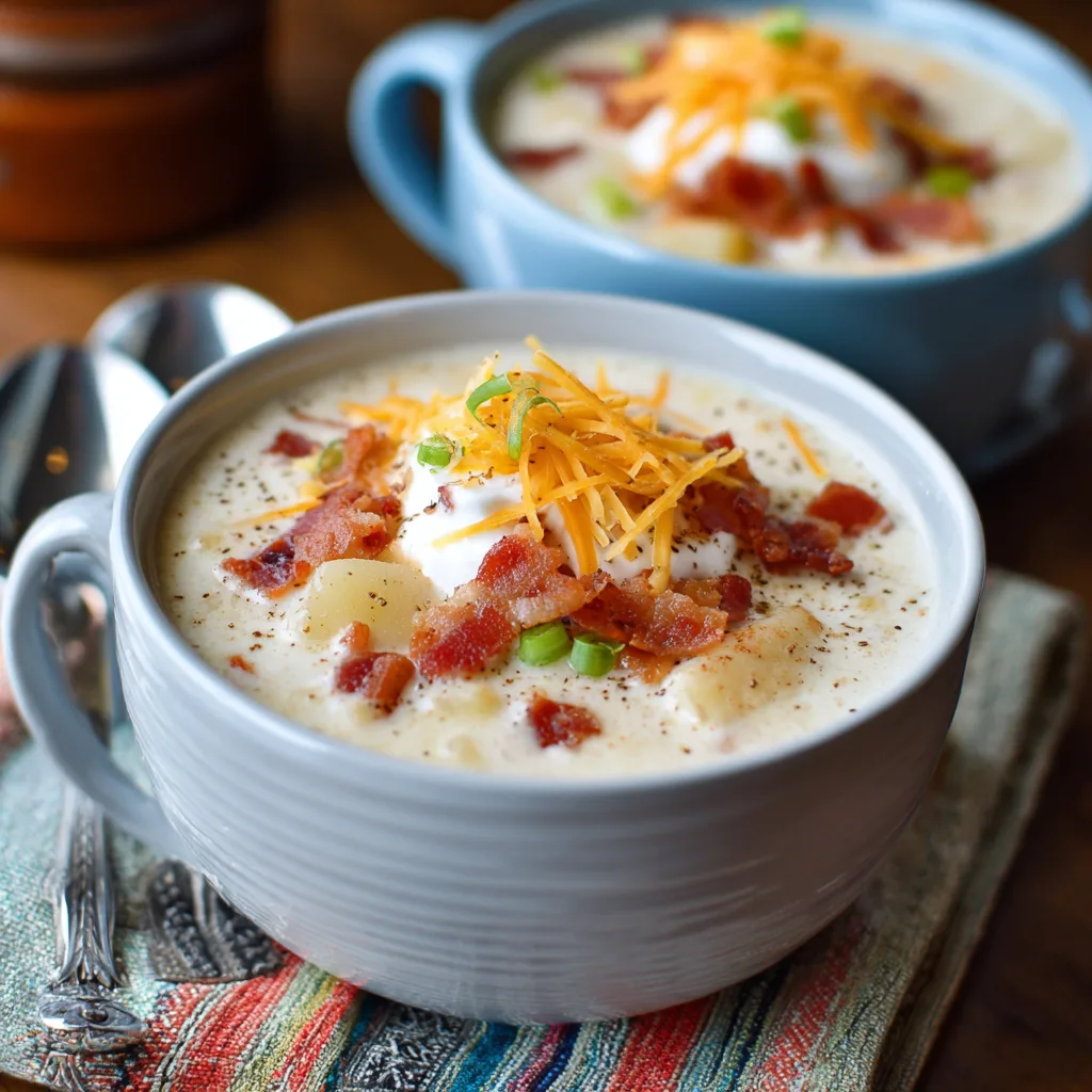 Crockpot Bacon Ranch Potato Chowder – Creamy, Hearty & Comforting!