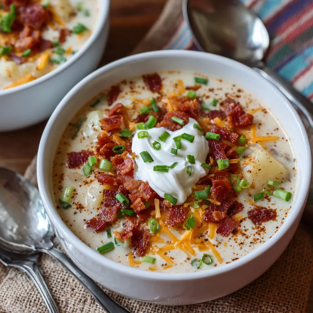 Crockpot Bacon Ranch Potato Chowder – Creamy, Hearty & Comforting!