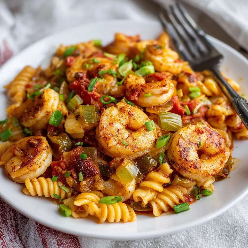 Crockpot Cajun Shrimp Jambalaya Pasta – Spicy, Hearty & So Easy!