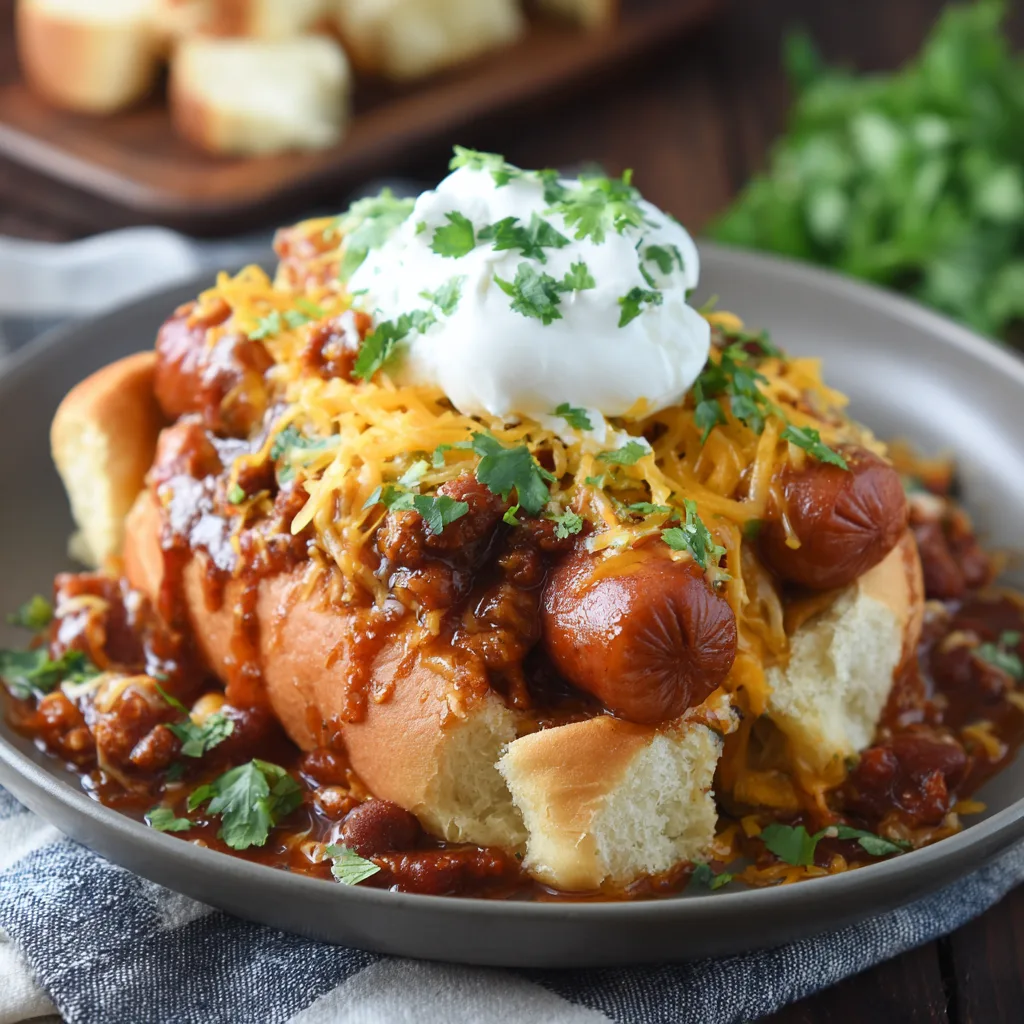 Crockpot Chili Cheese Dog Bake – Cheesy, Fun & Crowd-Pleasing!