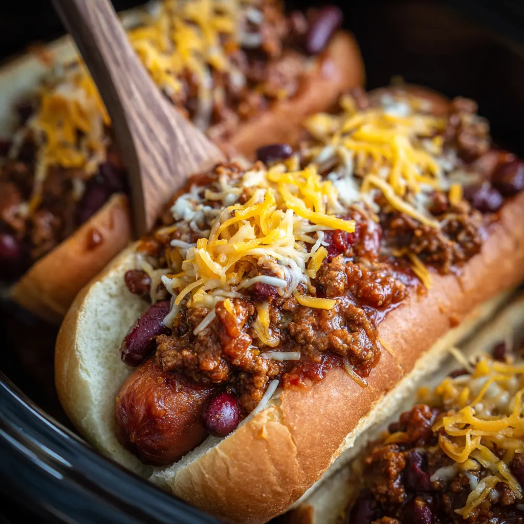 Crockpot Chili Cheese Dog Bake – Cheesy, Fun & Crowd-Pleasing!