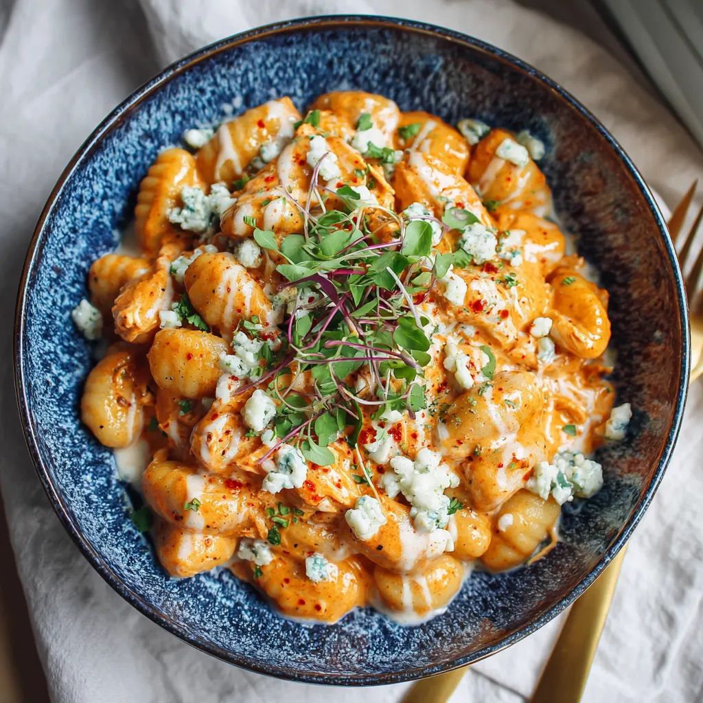 Crockpot Creamy Buffalo Chicken Gnocchi – Spicy, Creamy & So Easy!