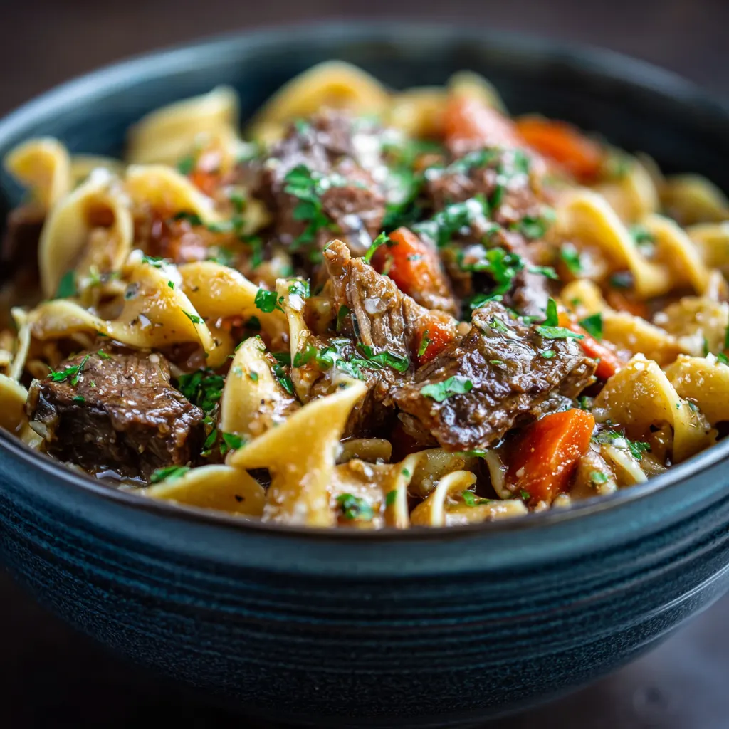 Creamy Ranch Beef Noodles