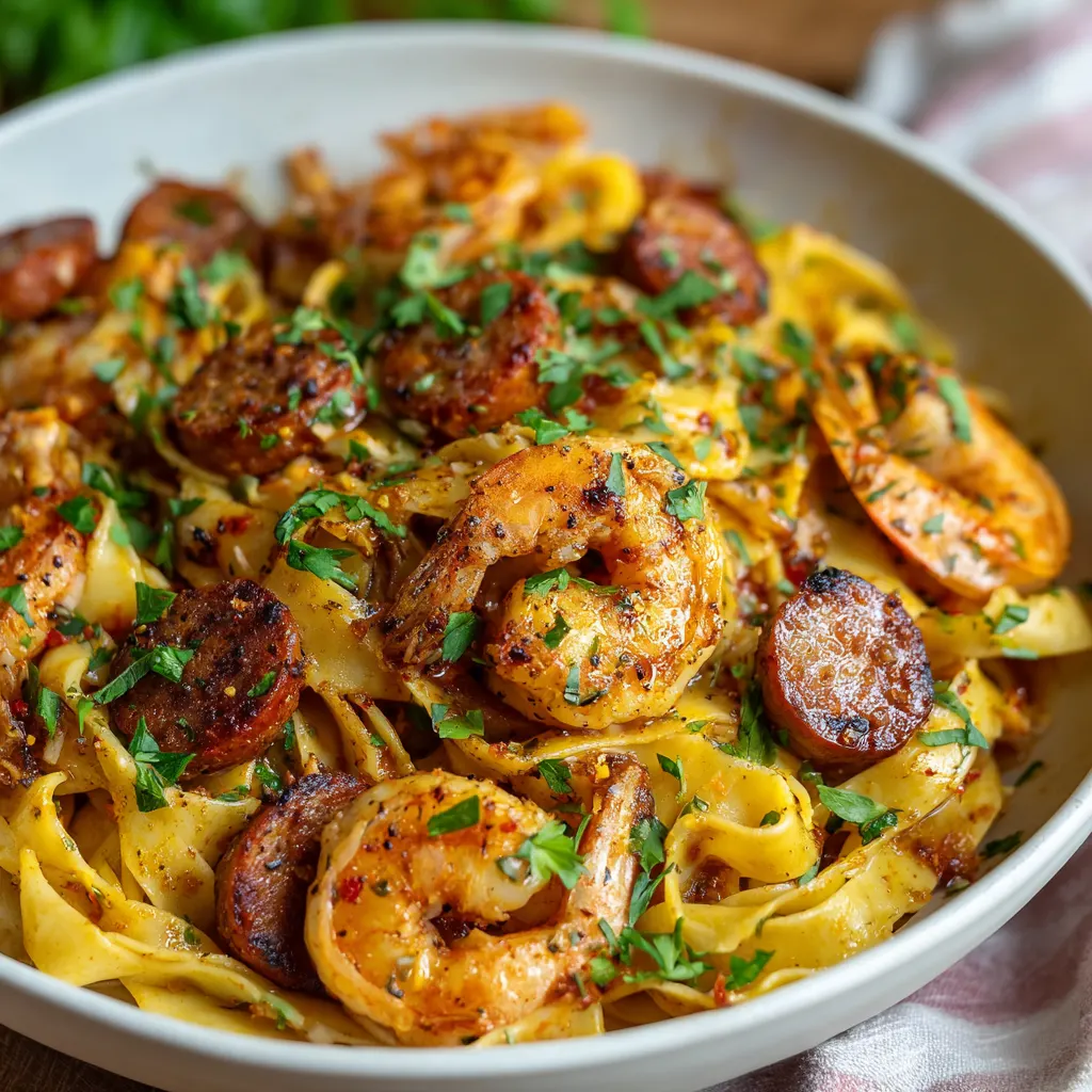 Easy Cajun Shrimp Sausage Pasta – Bold, Creamy & Ready Fast!