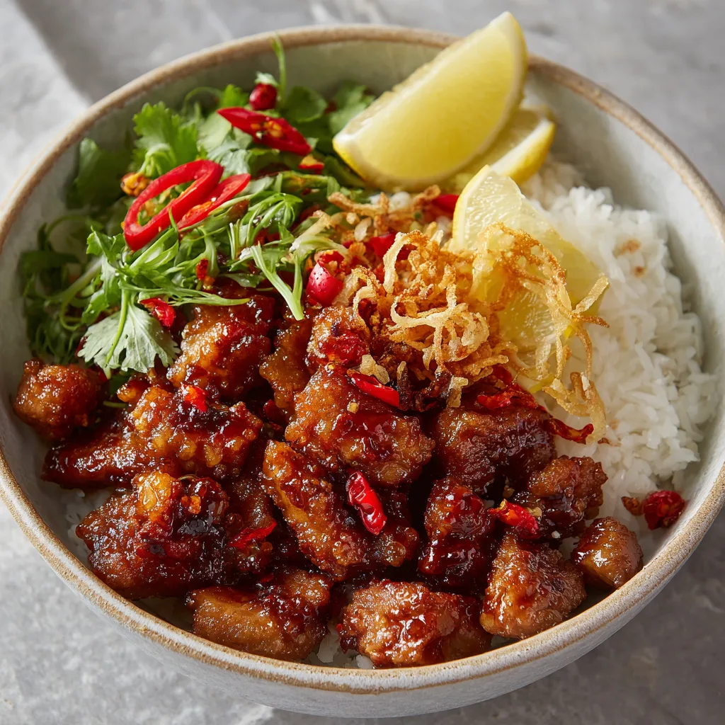 Easy Crispy Honey Lemon Pork Bowl – Sweet, Crispy & So Satisfying!