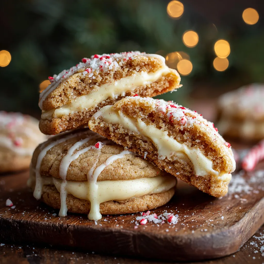 Eggnog Cheesecake Stuffed Cookies
