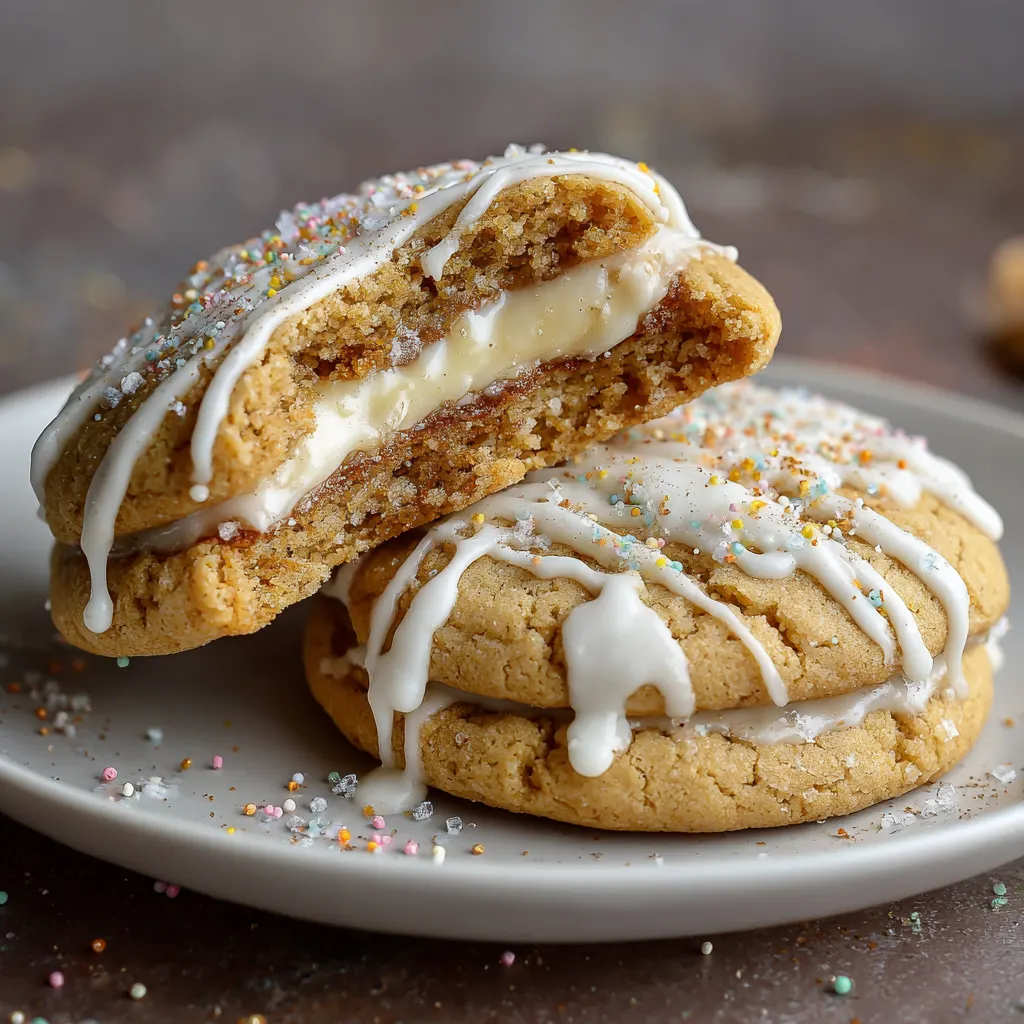 Eggnog Cheesecake Stuffed Cookies