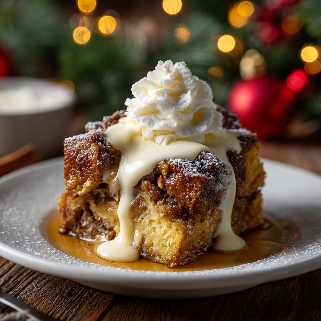 Eggnog White Chocolate Bread Pudding – Rich & Cozy