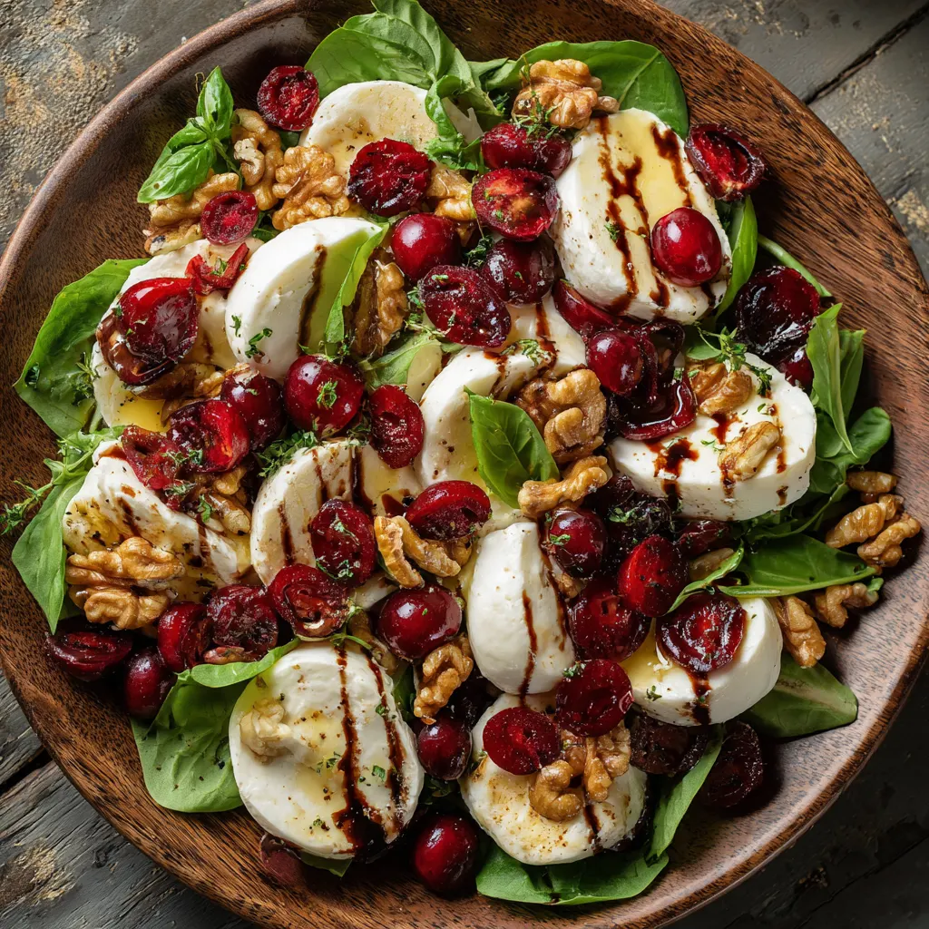 Festive Cranberry Walnut Caprese Salad