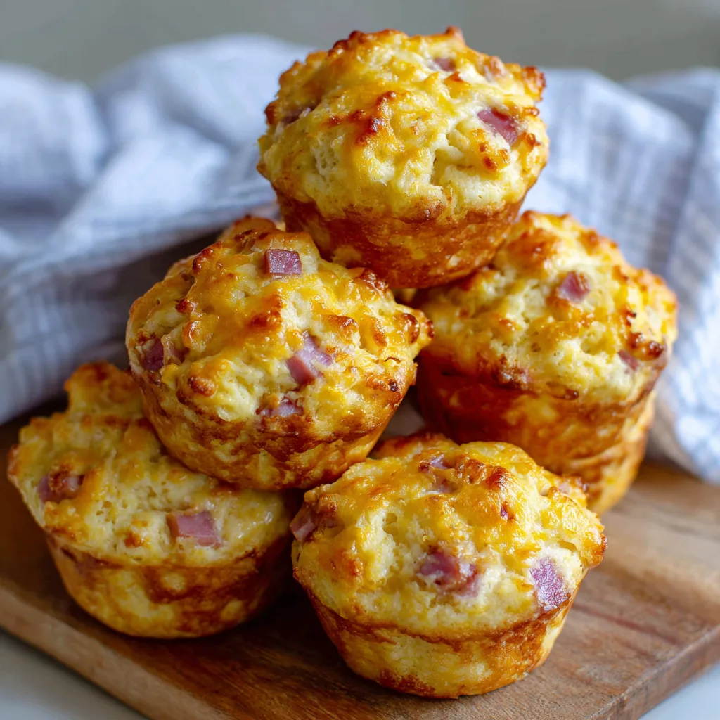 Fluffy Ham Cheese Muffins – Soft, Savory & Cheesy