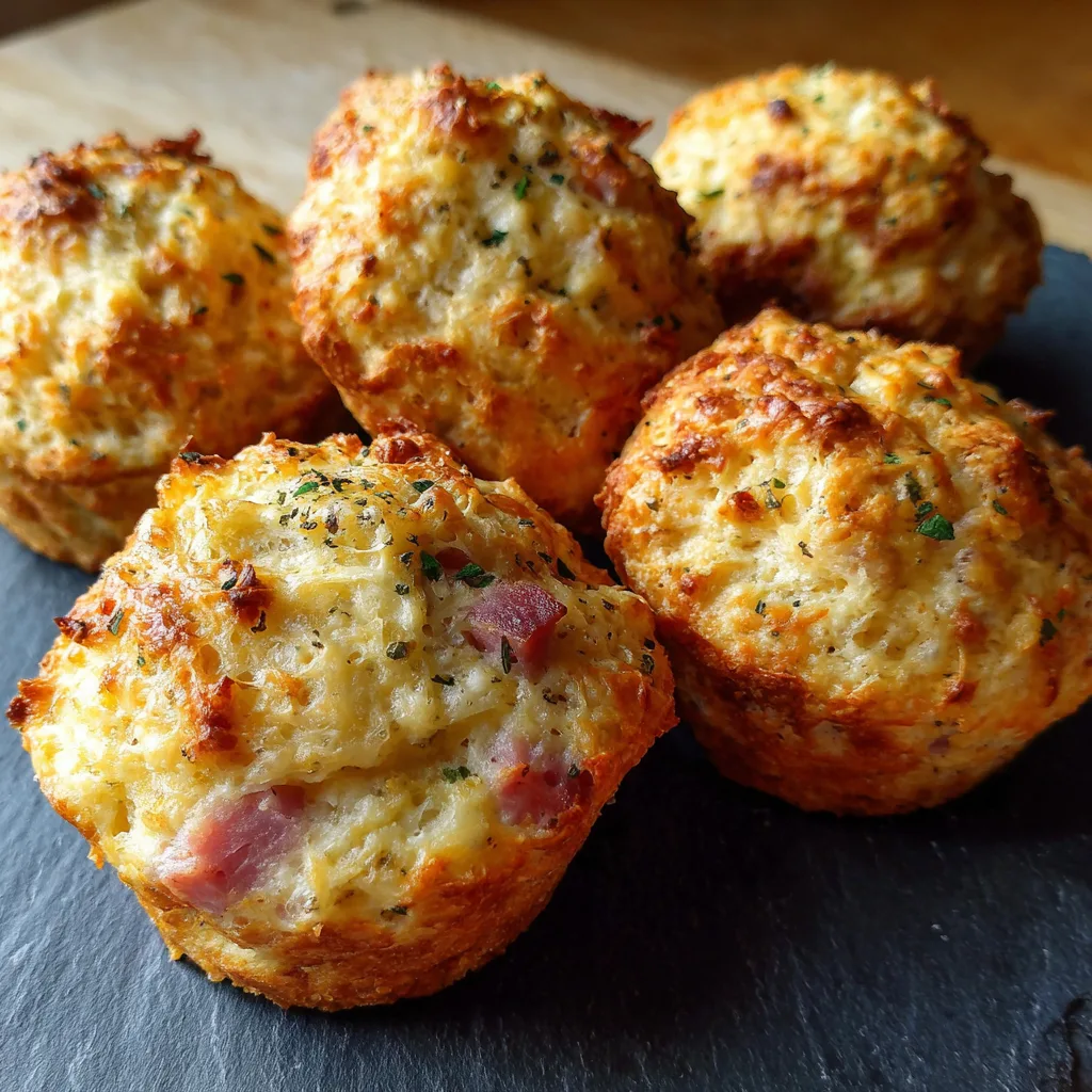 Fluffy Ham Cheese Muffins – Soft, Savory & Cheesy