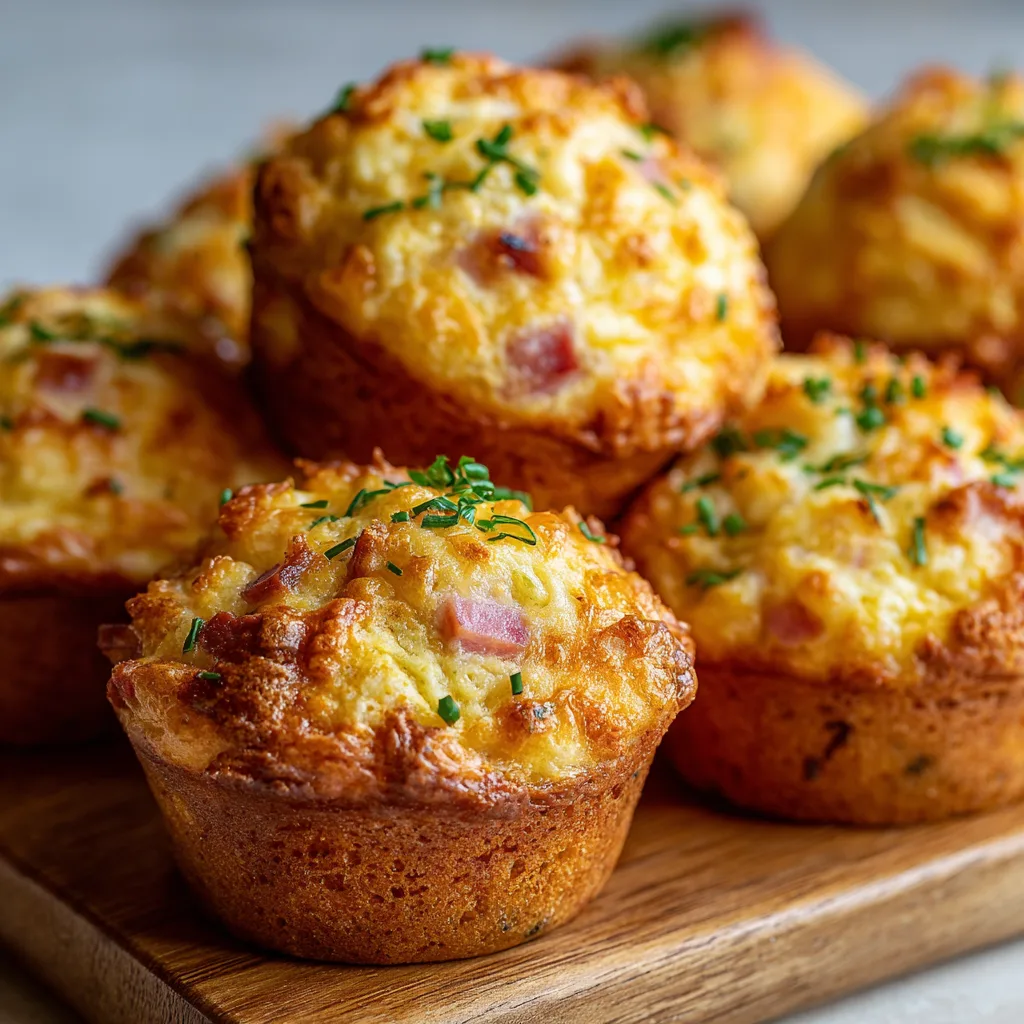 Fluffy Ham Cheese Muffins – Soft, Savory & Cheesy