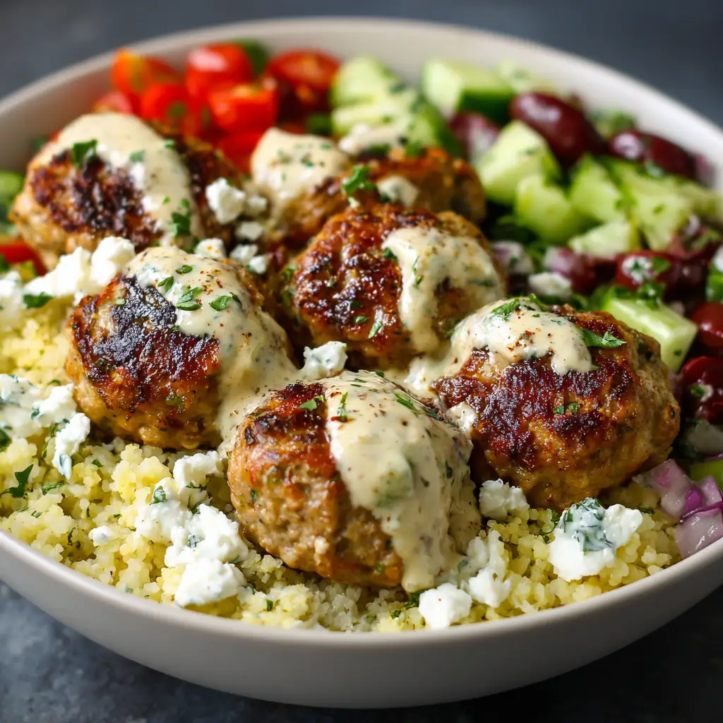 Greek Chicken Meatball Power Bowls – Fresh, Protein-Packed & Mediterranean!