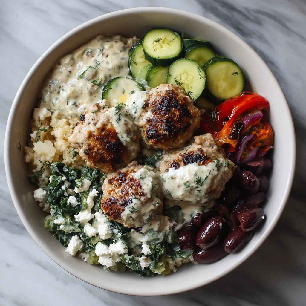Greek Chicken Meatball Power Bowls – Fresh, Protein-Packed & Mediterranean!