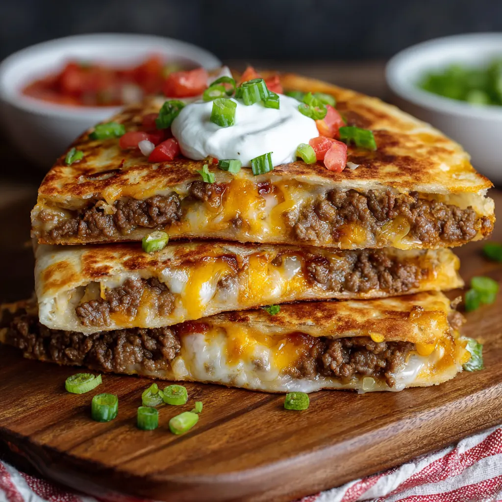 Ground Beef Baja Quesadilla Melt – Cheesy, Spicy & Irresistible!