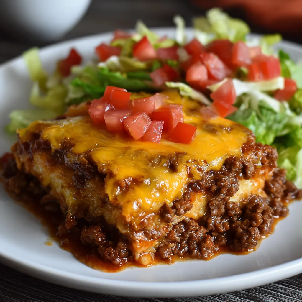 Ground Beef Chili Cheeseburger Bake – Hearty & Loaded