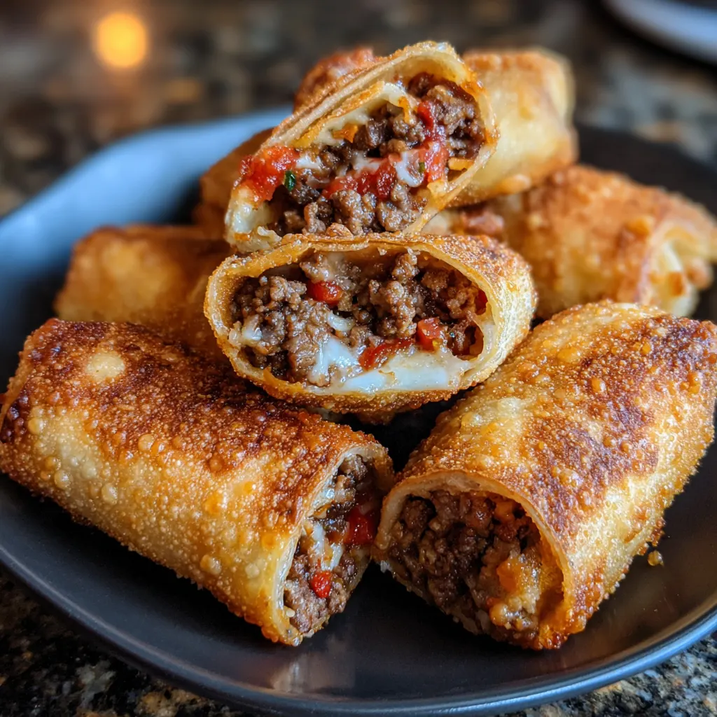 Ground Beef Crispy Chimichanga Bites – Crunchy & Cheesy