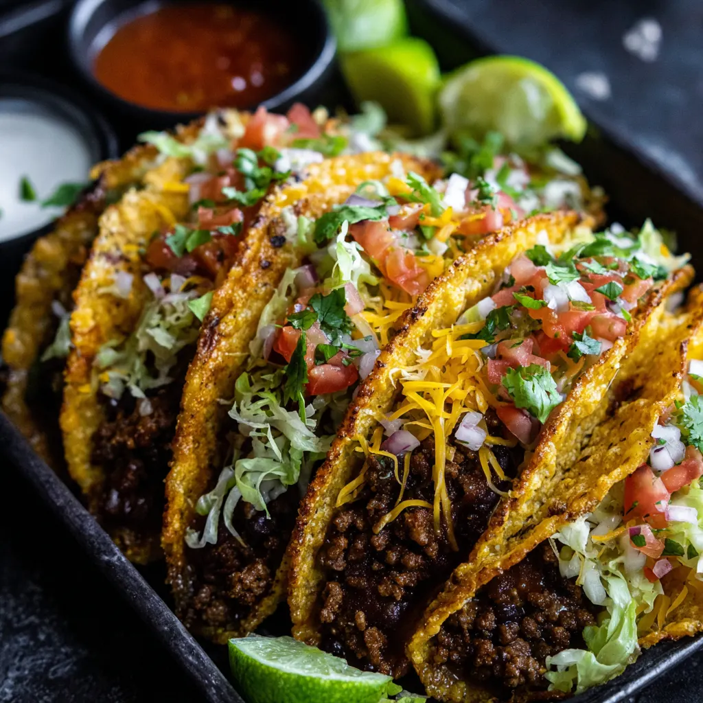 Ground Beef Crispy Southwest Tacos