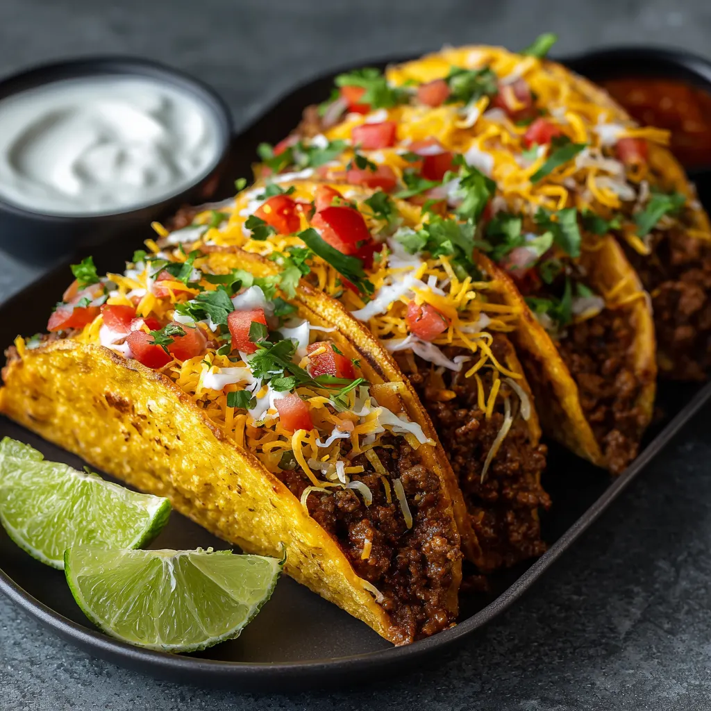 Ground Beef Crispy Southwest Tacos