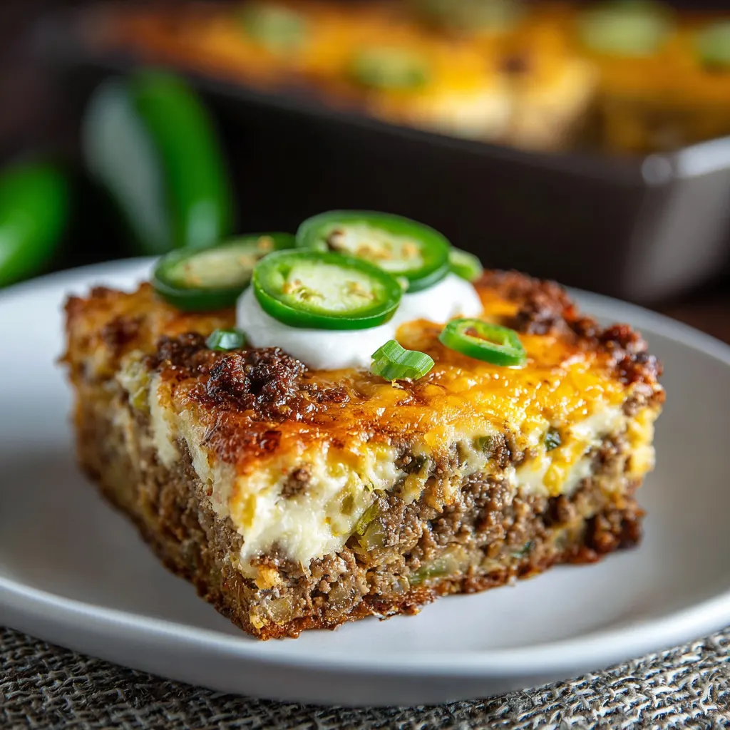 Ground Beef Jalapeño Popper Casserole
