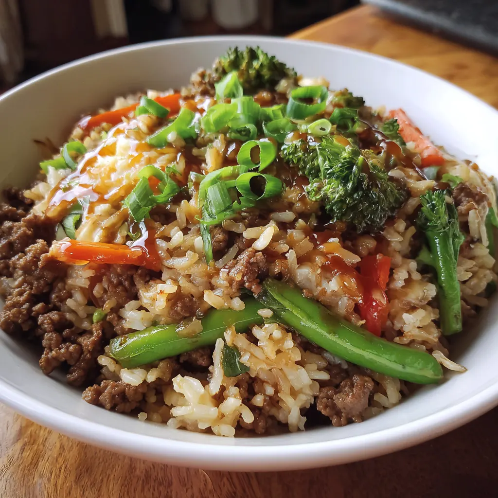 Ground Beef Teriyaki Rice Casserole
