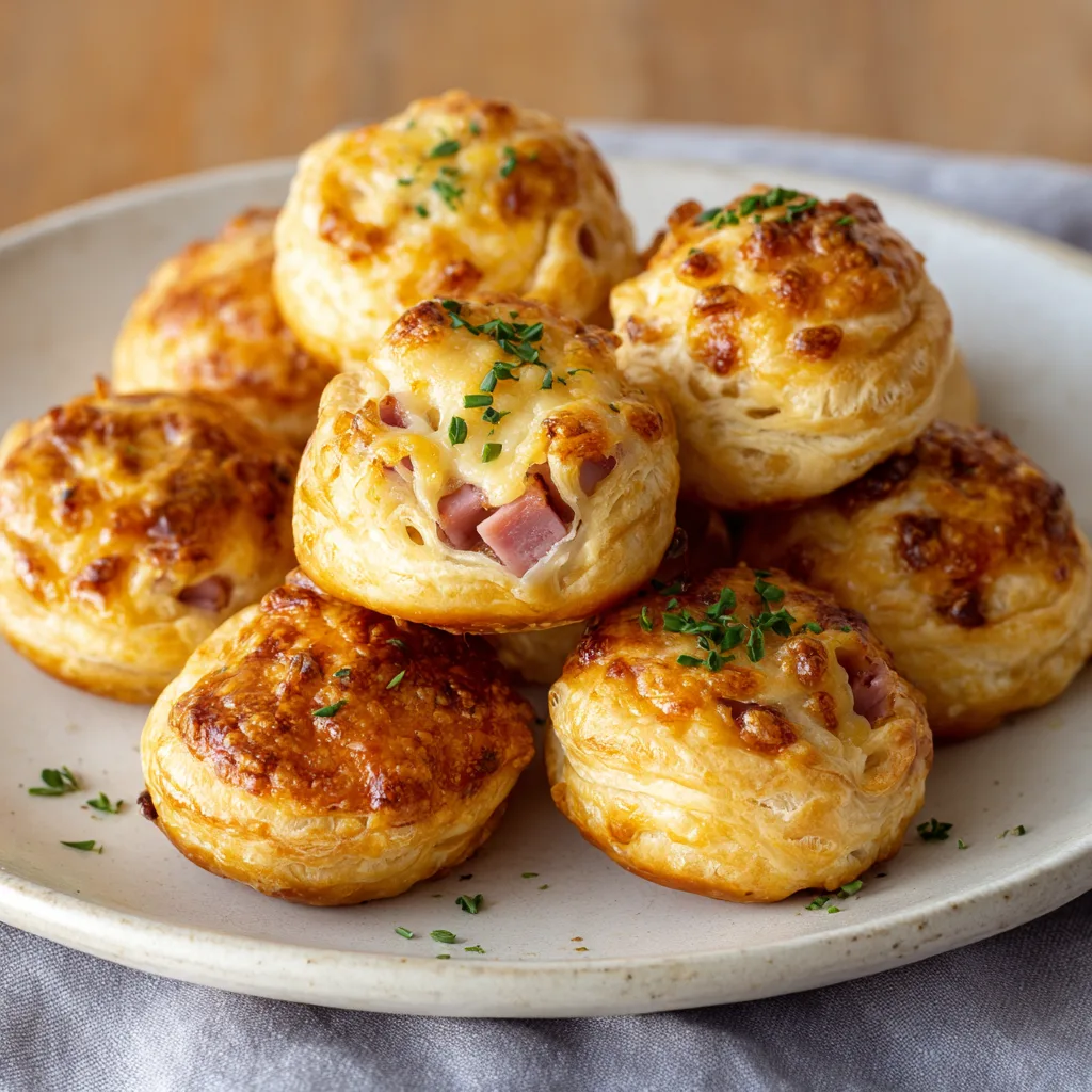 Ham & Cheese Puff Bites – Flaky, Cheesy & Irresistible