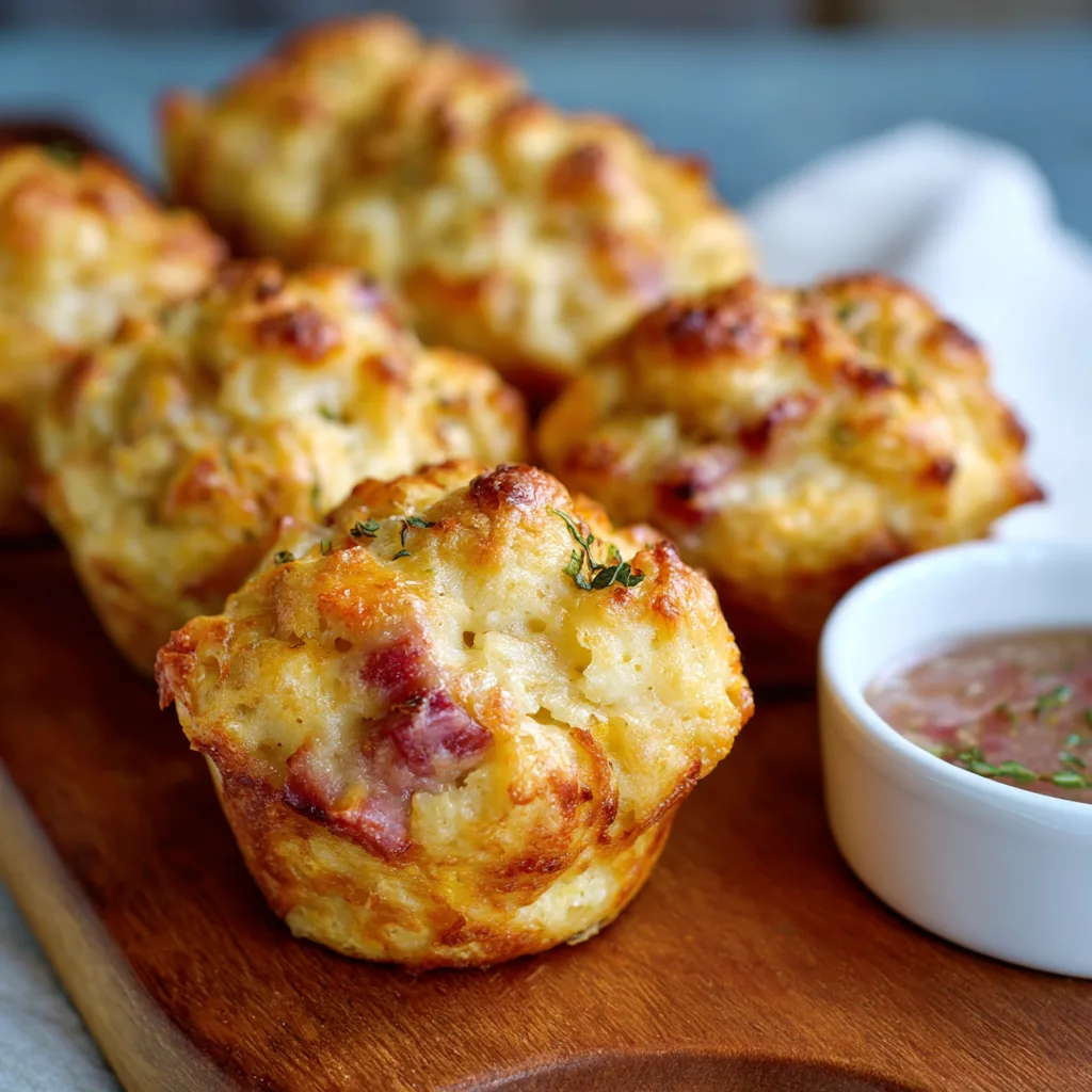Ham and Cheese Cloud Muffins – Light, Fluffy & Cheesy