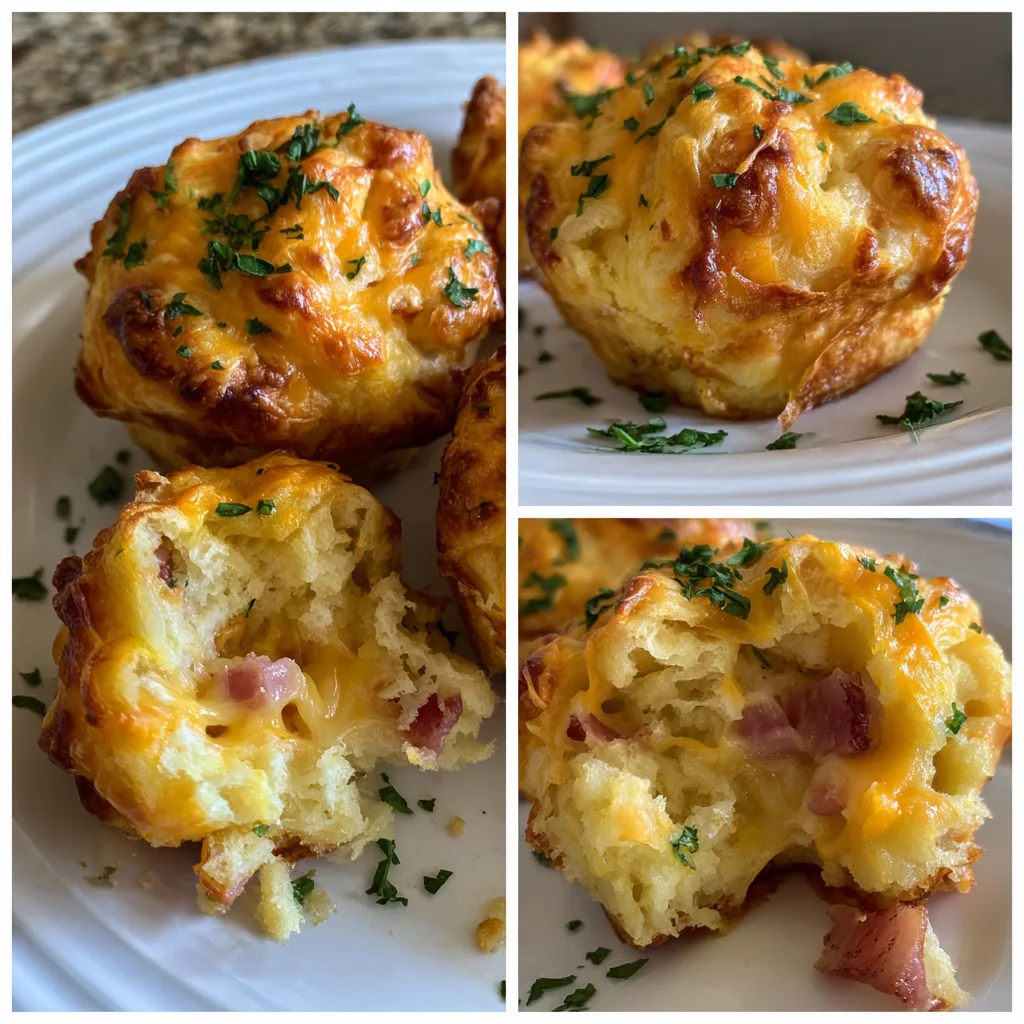 Ham and Cheese Soft Muffins – Extra Soft & Cheesy
