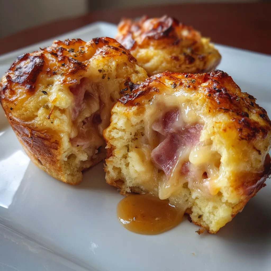 Ham and Cheese Soft Muffins – Extra Soft & Cheesy